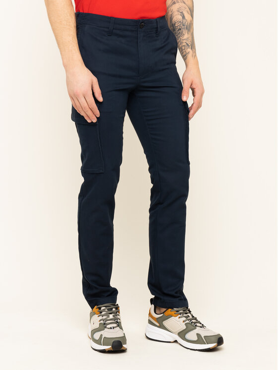 Tommy Hilfiger Tommy Hilfiger Kalhoty z materiálu Bleecker MW0MW11785 Tmavomodrá Slim Fit