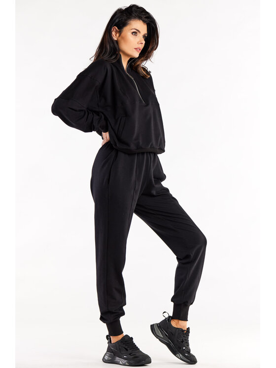 Infinite You Infinite You Mikina M316 Čierna Basic Fit