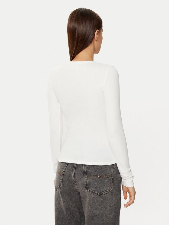 Tommy Jeans Tommy Jeans Halenka Essential DW0DW17387 Écru Slim Fit