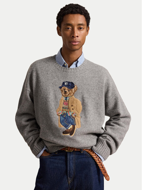 Polo Ralph Lauren Polo Ralph Lauren Sweter 710B28590001 Szary Relaxed Fit