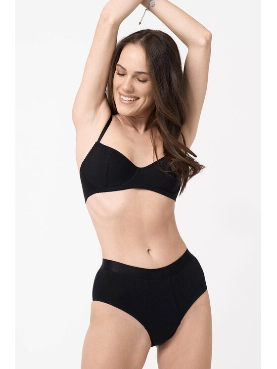 Love and Hate Love and Hate Mutande classiche a vita alta Frances Nero