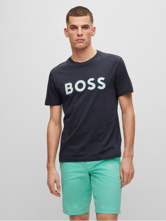 Boss T-krekls 50488793 Tumši zils Regular Fit