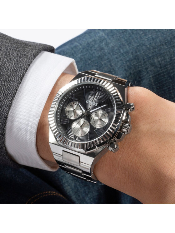 Guess Guess Hodinky GW0703G1 Stříbrná
