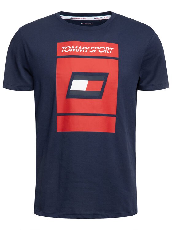 Tommy Sport Tommy Sport Majica Graphic S20S200193 Mornarsko modra Regular Fit