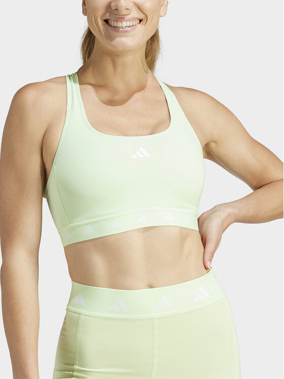 adidas adidas Спортен сутиен Powerreact Training IT6640 Зелен