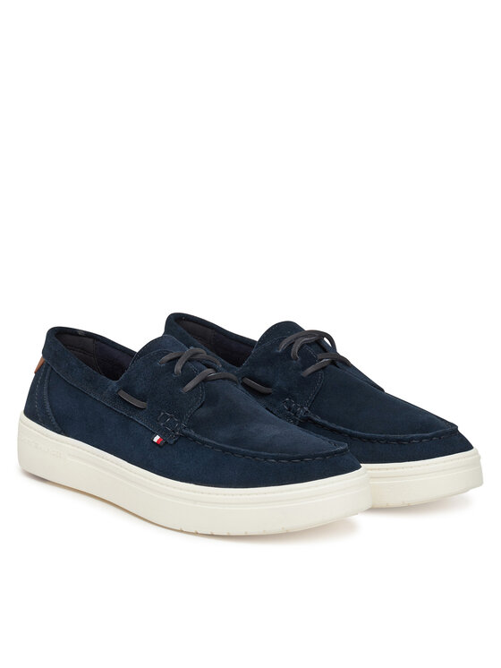 Tommy Hilfiger Tommy Hilfiger Cipele Modern Light Hybrid Suede Boat S FM0FM05352 Tamnoplava