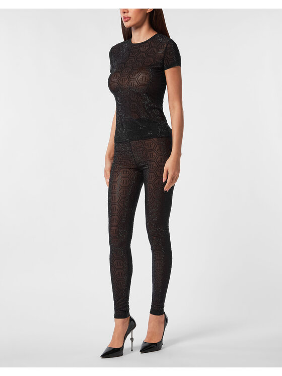 PHILIPP PLEIN PHILIPP PLEIN T-Shirt 27371 Czarny Skin Tight Fit
