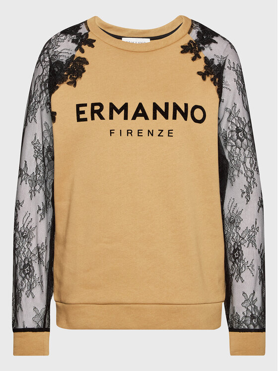 Ermanno Firenze Bluză L028E78 Bej Regular Fit Bej imagine noua