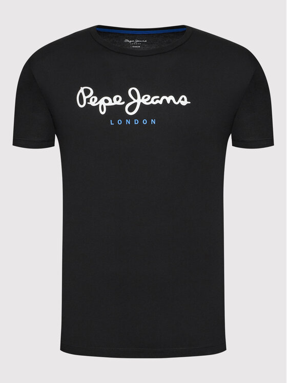Pepe Jeans Pepe Jeans Marškinėliai Eggo PM508208 Juoda Regular Fit
