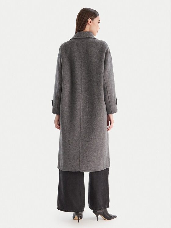 ViCOLO ViCOLO Vlněný kabát TF0050 Šedá Regular Fit