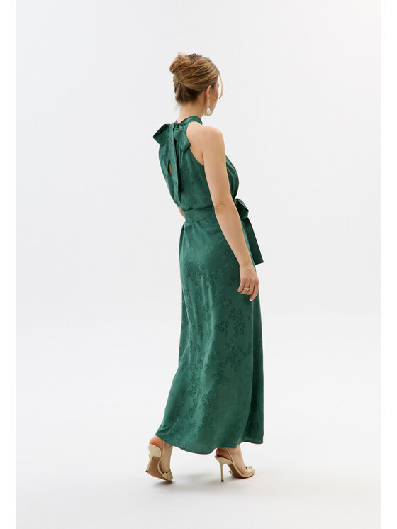 Mirons Mirons Sukienka wieczorowa Print Zielony ciemny Feminine Fit