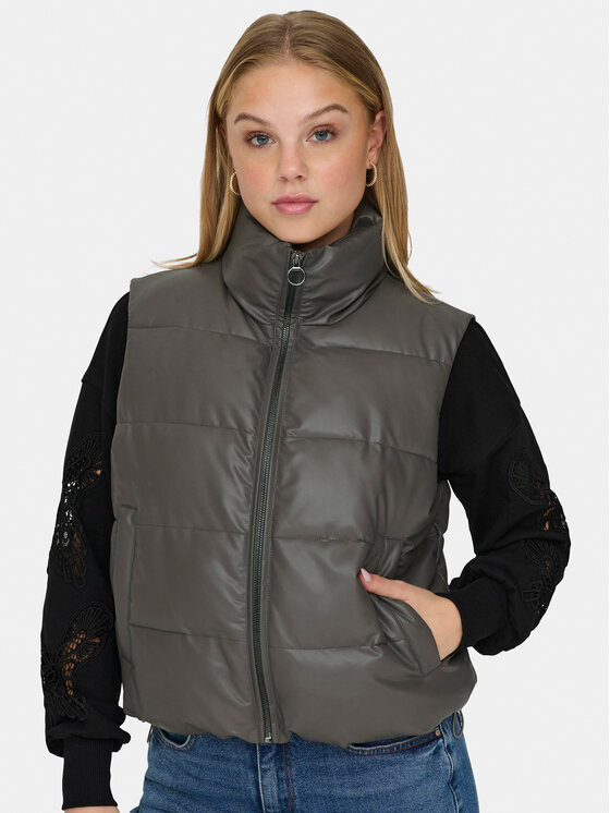 ONLY ONLY Sportovní vesta Anja 15316064 Šedá Regular Fit