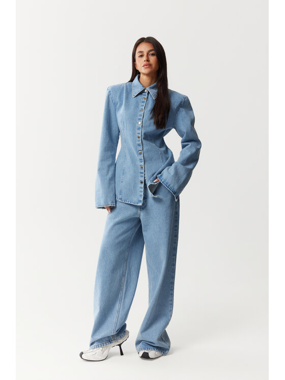 Magda Matyja Magda Matyja Koszula jeansowa MADISON SHIRT Niebieski Fitted Fit