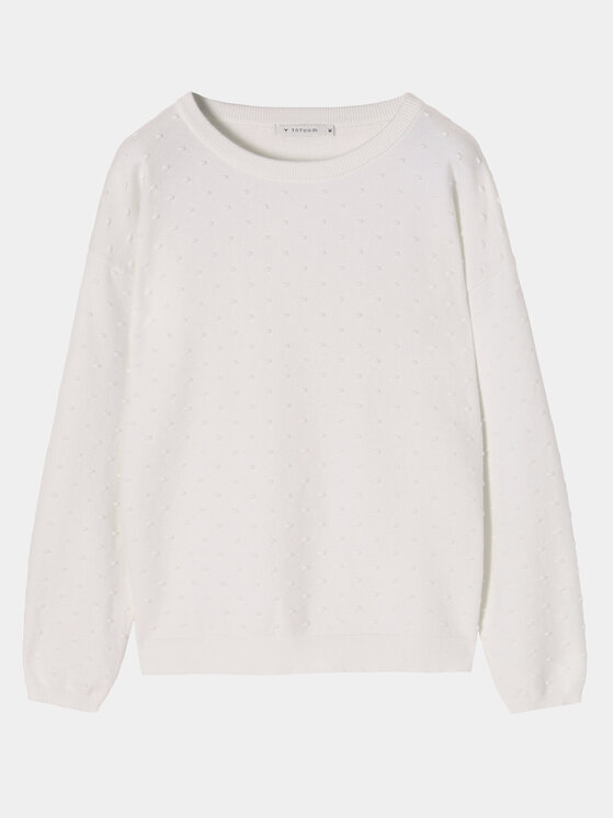 TATUUM Tatuum Sveter Ewela T2321.089 Écru Oversize