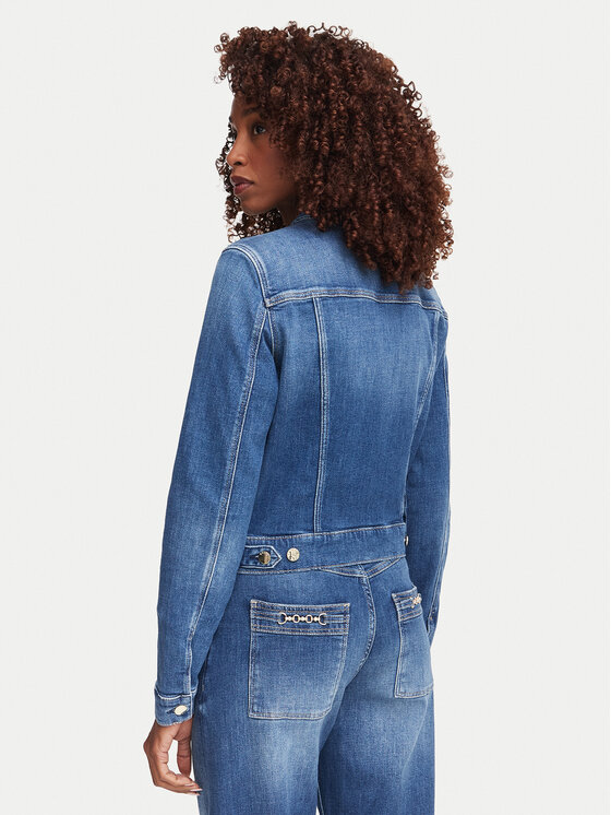 Guess Guess Džinsinė striukė W6YN03 D1341 Mėlyna Regular Fit