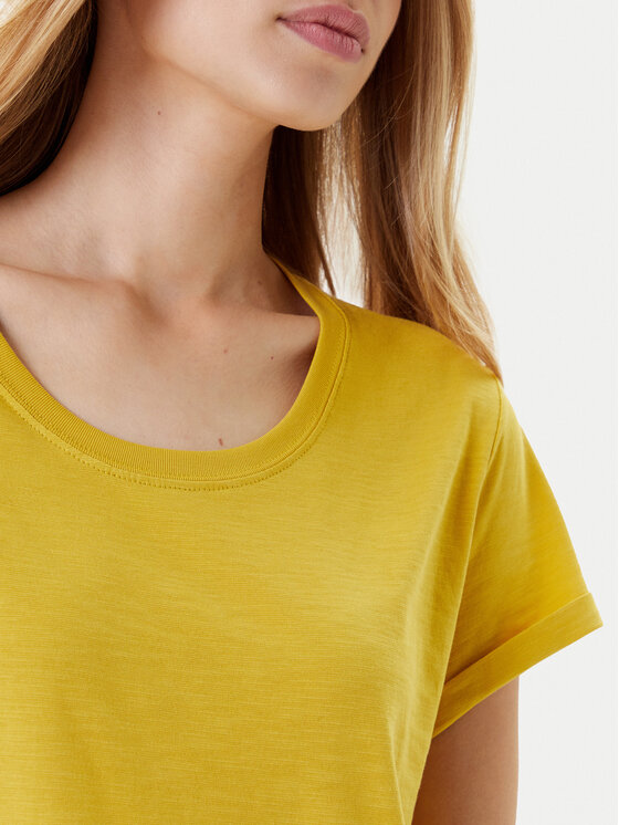 United Colors Of Benetton United Colors Of Benetton Majica 3BVXD109F Rumena Regular Fit
