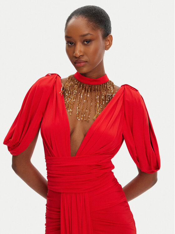 Babylon Babylon Abendkleid S00876 Rot Slim Fit