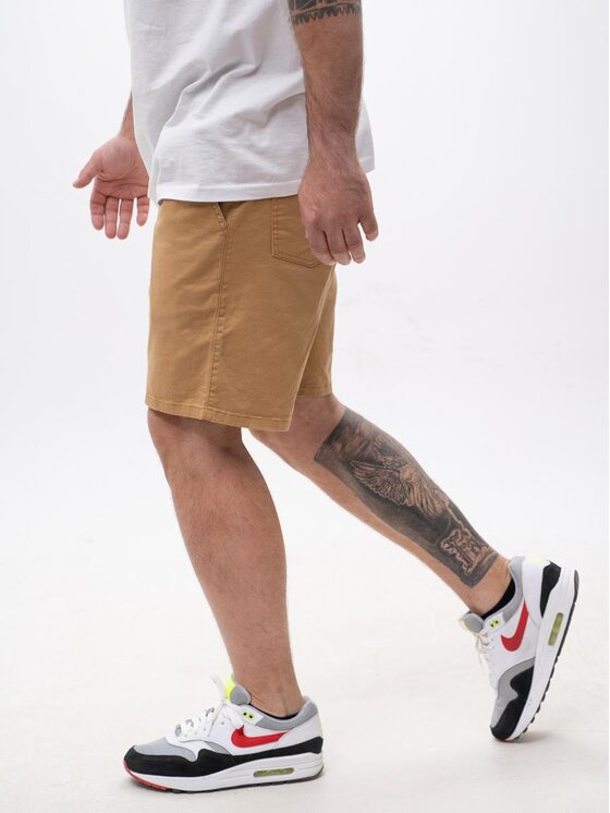 Jigga Wear Jigga Wear Szorty materiałowe Na urlop wakacje Piaskowe KORONA Crown Pocket XXL Beżowy Regular Fit