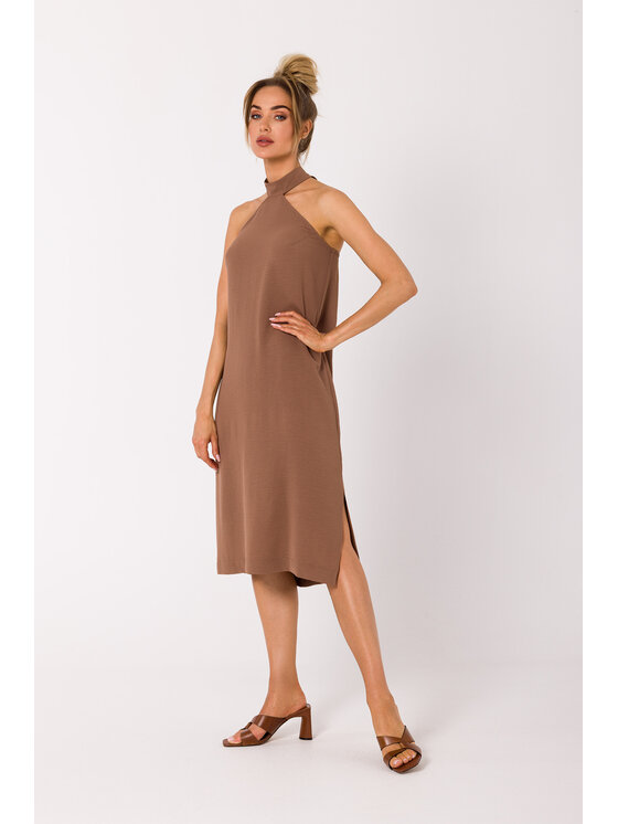 Made of Emotion Made of Emotion Vestito estivo M736 Marrone Premium Fit