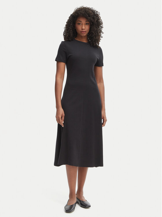Tommy Hilfiger Rochie de zi WW0WW50825 Negru Regular Fit
