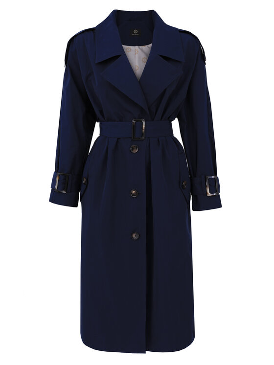 Entelier Entelier Płaszcz przejściowy oversize Czarny Oversize