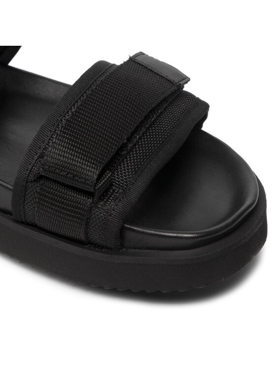 Tommy Hilfiger Tommy Hilfiger Παντόφλες Fashion Cleated Strappy Sandal FM0FM04118 Μαύρο