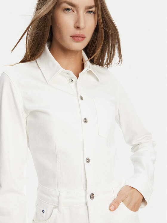 Karl Lagerfeld Jeans Karl Lagerfeld Jeans Дънкова рокля A2W13046 Бял Regular Fit