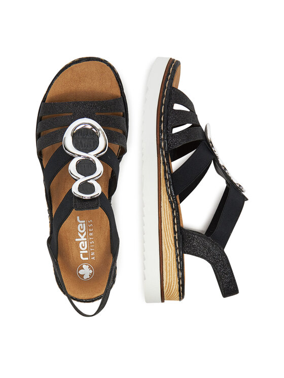 Rieker Rieker Sandalen 679L4-00 Schwarz