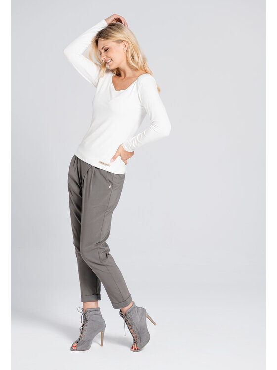Look Made With Love Look Made With Love Bluzka Bluzka biała Mimi Look 107 Biały Classic Fit