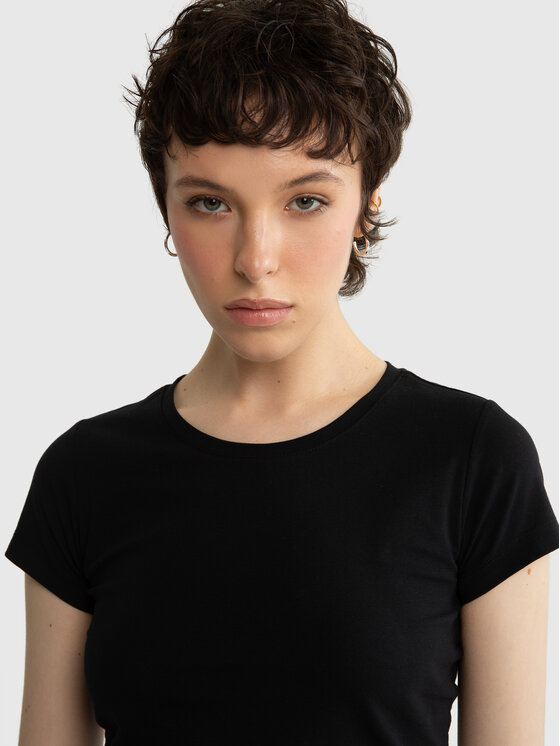 BIG STAR BIG STAR T-Shirt CLASSACA Czarny Slim Fit