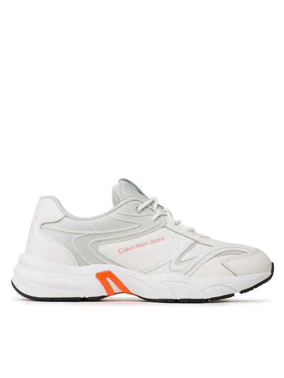 Calvin Klein Jeans Sneakersy Retro Tennis High/Low Frequency YM0YM00637 Biela