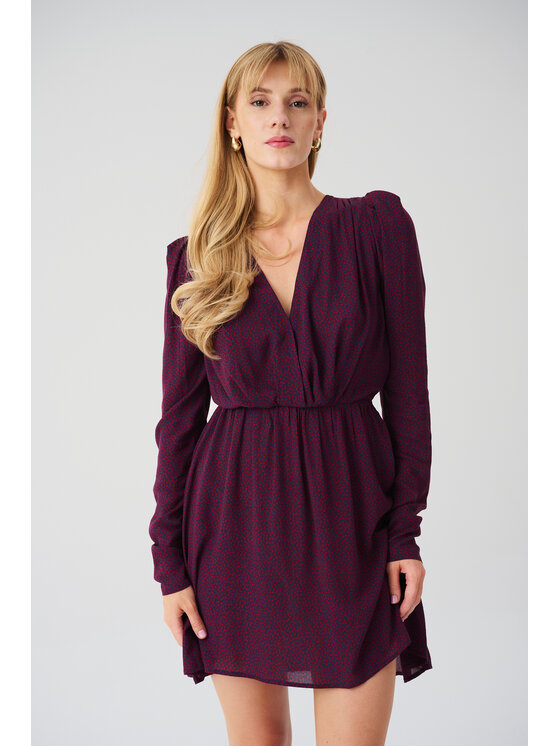 ROSE AVENUE ROSE AVENUE Sukienka codzienna SUKIENKA VIVA ŁĄCZKA Bordowy Regular Fit