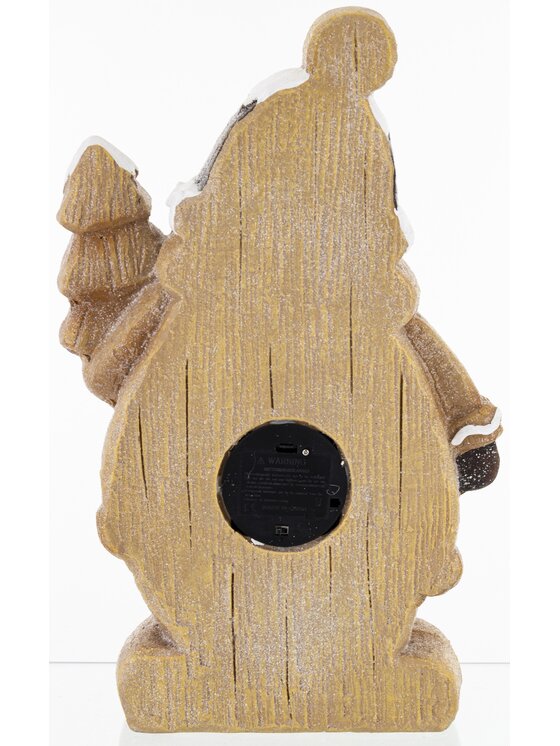 MIAhome MIAhome Figurka świętego Mikołaja LED 41x25x9 cm w czarnej czapce Kolorowy