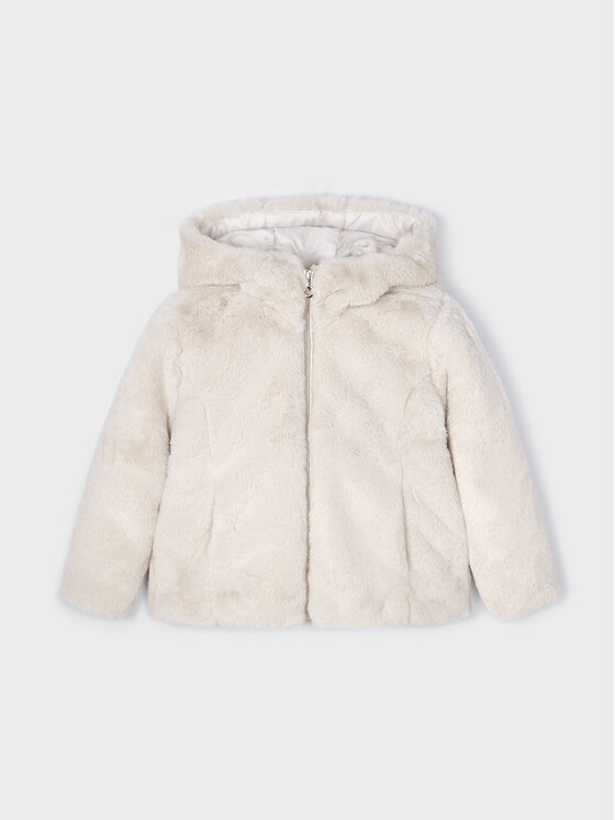 Mayoral Mayoral Pelzmantel 4.407 Beige Regular Fit