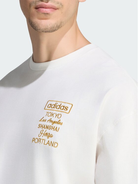 adidas adidas T-Shirt 170817 Biały Loose Fit