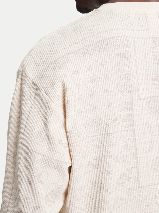Karl Kani Karl Kani Majica dugih rukava Signature Paisley Waffle PD00005328 Bež Regular Fit