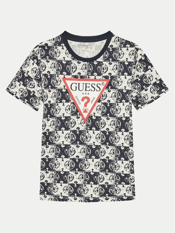 Guess T-krekls L5GI03 K8HM4 Zils Regular Fit