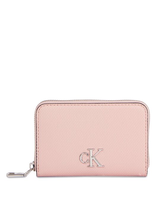 Calvin Klein Jeans Kleine Damen Geldbörse Minimal Monogram M Zip Around T K60K611970 Rosa, Größe 00