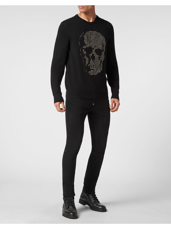 PHILIPP PLEIN PHILIPP PLEIN S dlhými rukávmi 2795 Čierna Regular Fit