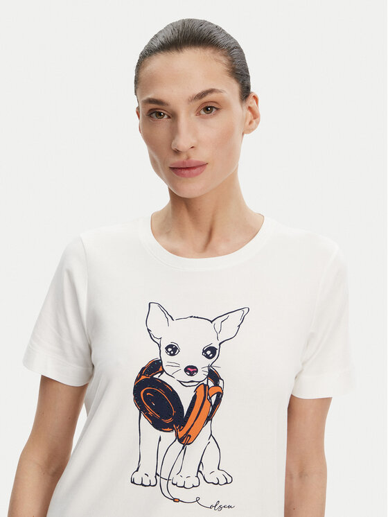 Olsen Olsen T-shirt 11105029 Bijela Slim Fit