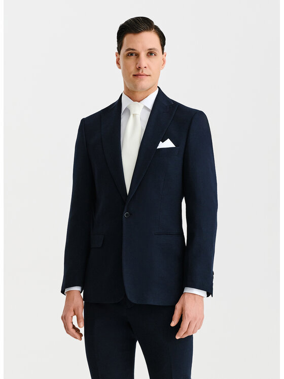 Pako Lorente Pako Lorente Marynarka P25SF-3G-012 Granatowy Slim Fit