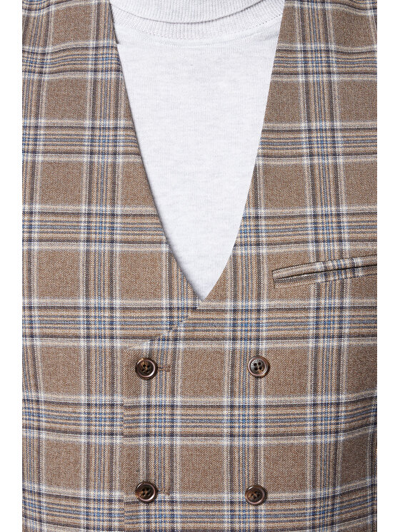 Lancerto Lancerto Kamizelka Grassy KA131223000011 Beżowy Slim Fit