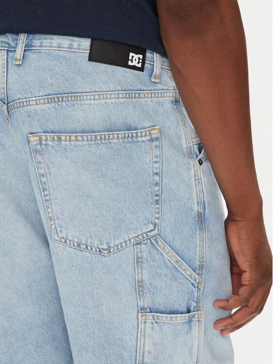 DC DC Szorty jeansowe Carpenter ADYDS03022 Błękitny Baggy Fit
