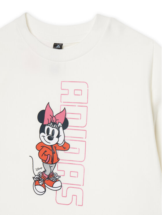 adidas adidas T-Shirt Disney Minnie Mouse JL9191 Biały Loose Fit