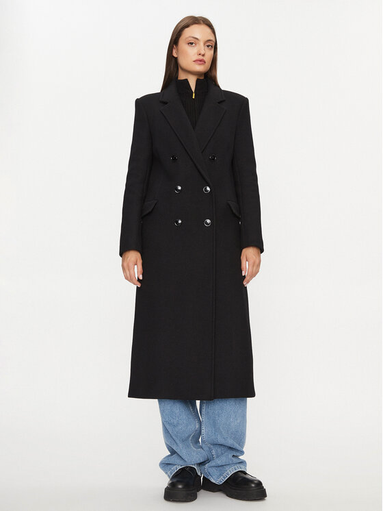 Patrizia Pepe Patrizia Pepe Вълнено палто 2O0119/A337-K103 Черен Regular Fit