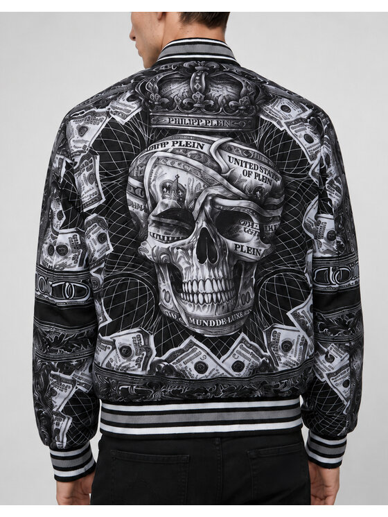 PHILIPP PLEIN PHILIPP PLEIN Kurtka bomber 31141 Czarny Regular Fit