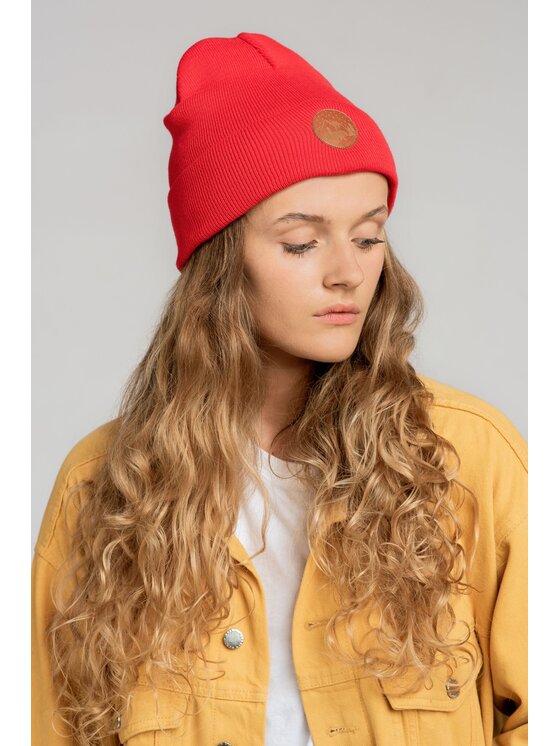Kabak Kabak Czapka klasyczna beanie Czerwony