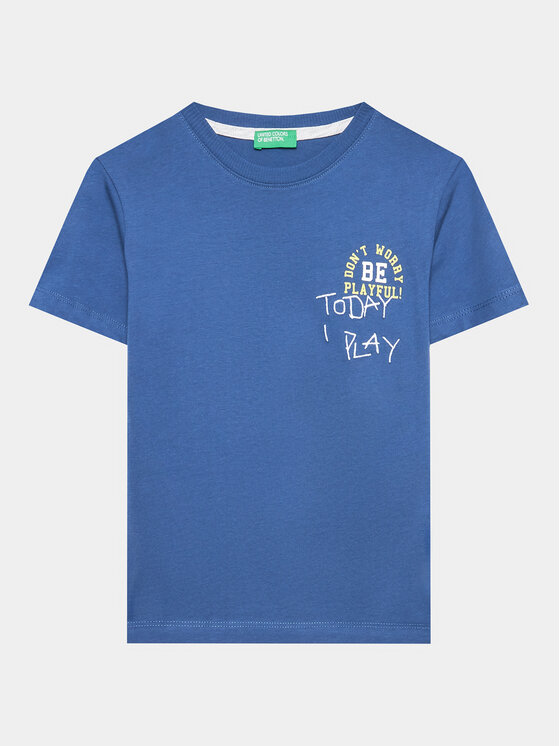 United Colors Of Benetton United Colors Of Benetton T-särk 3096G1098 Sinine Regular Fit