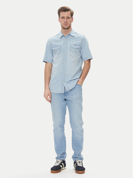 Wrangler Wrangler Jeans srajca Western 112362742 Modra Regular Fit