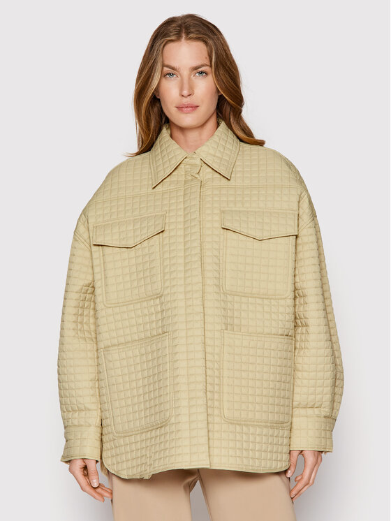 Remain Remain Μπουφάν μεταβατικό Atina Quilt RM1427 Μπεζ Oversize